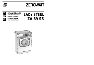 Manual Zerowatt Lady Steel ZA 89 SS Washing Machine