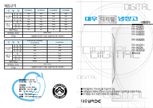 사용 설명서 대우 IPR51B1 양문형 냉장고