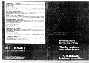 Manuale Zerowatt Lady Zero LP 422 Lavatrice