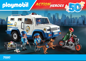 Bedienungsanleitung Playmobil set 71597 Action Heroes Geldtransporter