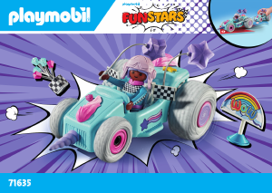 Εγχειρίδιο Playmobil set 71635 Funstars Crazy Kart Γυναίκα-Μονόκερος