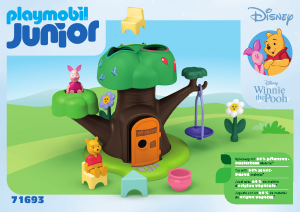 Manual Playmobil set 71693 Junior JUNIOR & Disney: A casa da árvore do Winnie the Pooh e do Piglet