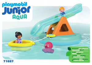 Manual Playmobil set 71687 Junior JUNIOR AQUA: Balancé de água com barco