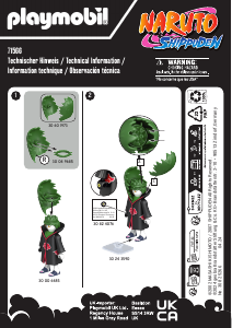 Manual Playmobil set 71566 Naruto Zetsu