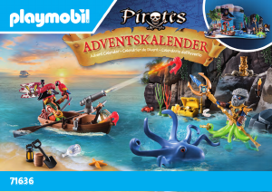 Manual Playmobil set 71636 Pirates Advent calendar