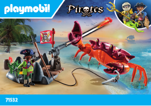 Bedienungsanleitung Playmobil set 71532 Pirates Kampf gegen die Riesenkrabbe