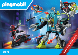 Manual Playmobil set 71578 Promotional Robot vs. glider