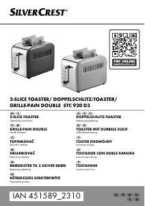 Manual SilverCrest IAN 451589 Toaster