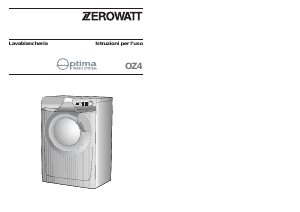 Manuale Zerowatt OZ4 106-16S Optima Lavatrice