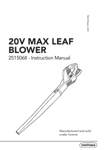 Manual VonHaus 2515068 Leaf Blower