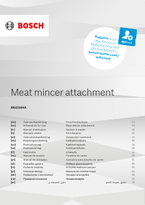 Brugsanvisning Bosch MUZS6HA Kødhakker
