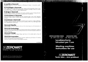 Manuale Zerowatt Selecta 6507 X Lavatrice