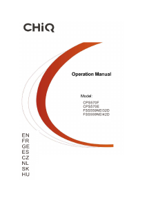 Használati útmutató Chiq CPS570F Hűtő és fagyasztó