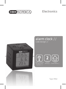 Brugsanvisning OBH Nordica 4962 Cube Design Vækkeur
