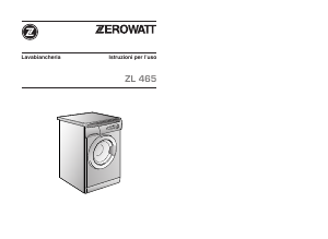 Manuale Zerowatt ZL 465 Lavatrice