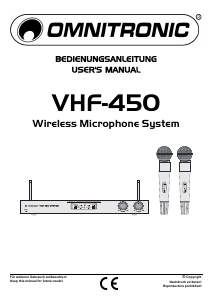 Manual Omnitronic VHF-450 Microphone