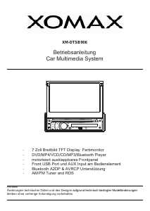 Bedienungsanleitung XOMAX XM-DTSB906 Autoradio