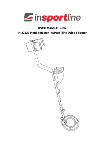 Handleiding inSPORTline IN 22122 Quick Shooter Metaaldetector