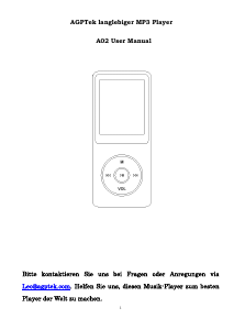 Bedienungsanleitung AGPTEK A02 Mp3 player