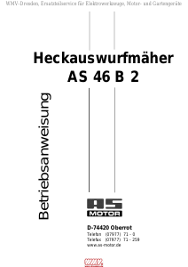Bedienungsanleitung AS Motor AS 46 B 2 Rasenmäher