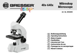 Manual de uso Bresser 8856000 Junior Microscopio