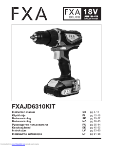 Handleiding FXA FXAJD6310KIT Schroef-boormachine