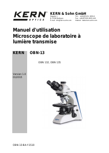Mode d’emploi KERN OBN 132 Microscope