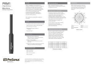 Rokasgrāmata PreSonus PRM1 Mikrofons