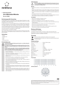 Bedienungsanleitung Renkforce CU-4 Mikrofon