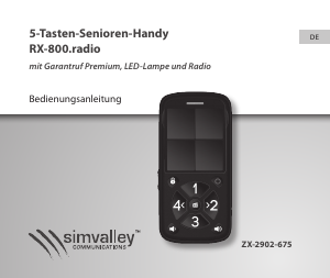 Bedienungsanleitung Simvalley RX-800.radio Handy