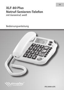 Bedienungsanleitung Simvalley XLF-80 Plus Telefon