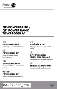 Instrukcja Switch On TQWP 10000 A1 Przenośna ładowarka