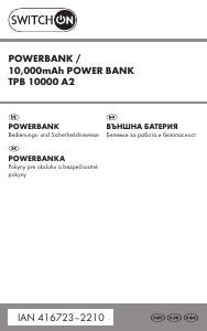 Návod Switch On TPB 10000 A2 Prenosná nabíjačka