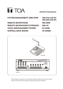 Manual TOA TM-200M Microphone