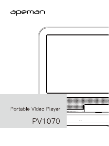 Bedienungsanleitung Apeman PV1070 LCD fernseher