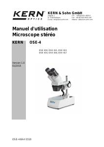 Mode d’emploi KERN OSE 414 Microscope
