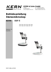 Bedienungsanleitung KERN OSF 525 Mikroskop