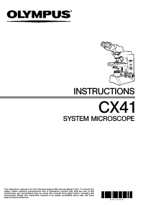 Handleiding Olympus CX41 Microscoop