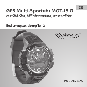 Bedienungsanleitung Simvalley MOT-15.G Sportuhr