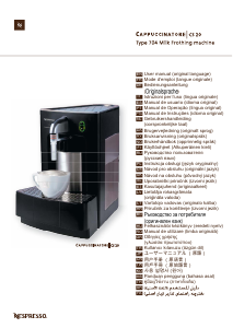 Manual Nespresso CS 20 Cappuccinatore Coffee Machine