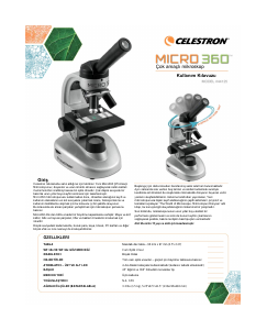 Kullanım kılavuzu Celestron Micro 360 Mikroskop