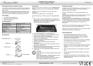 Mode d’emploi Rosenstein and Söhne NX-7615-675 Machine à popcorn