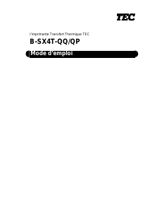 Mode d’emploi TEC B-SX4T-QP Imprimante d'étiquettes
