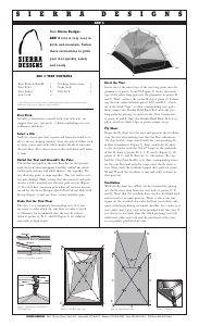 Manual Sierra Designs Anu 3 Tent