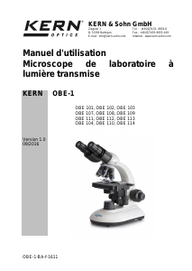 Mode d’emploi KERN OBE 111 Microscope