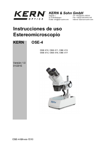 Manual de uso KERN OSE 410 Microscopio