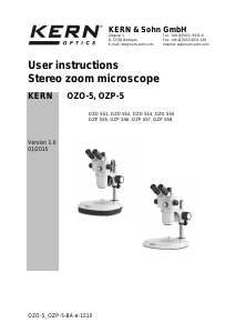 Handleiding KERN OZO 551 Microscoop