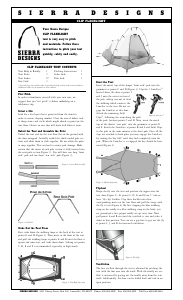 Manual Sierra Designs Clip Flashlight Tent