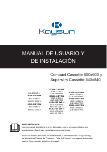 Manual de uso Kaysun KCISA-105 DVR14 Aire acondicionado