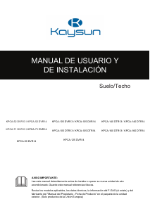 Manual de uso Kaysun KPCA-105 DVR14 Aire acondicionado